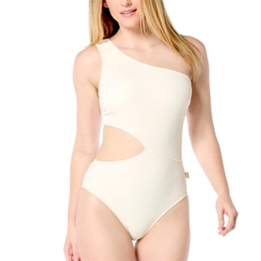 New! Michael Kors One-Shoulder One Piece Swimsuit